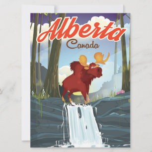 Alberta Canada Cartoon Reiseplakat
