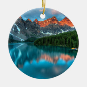 Alberta Canada Lake Louise Summer Adventure Keramik Ornament
