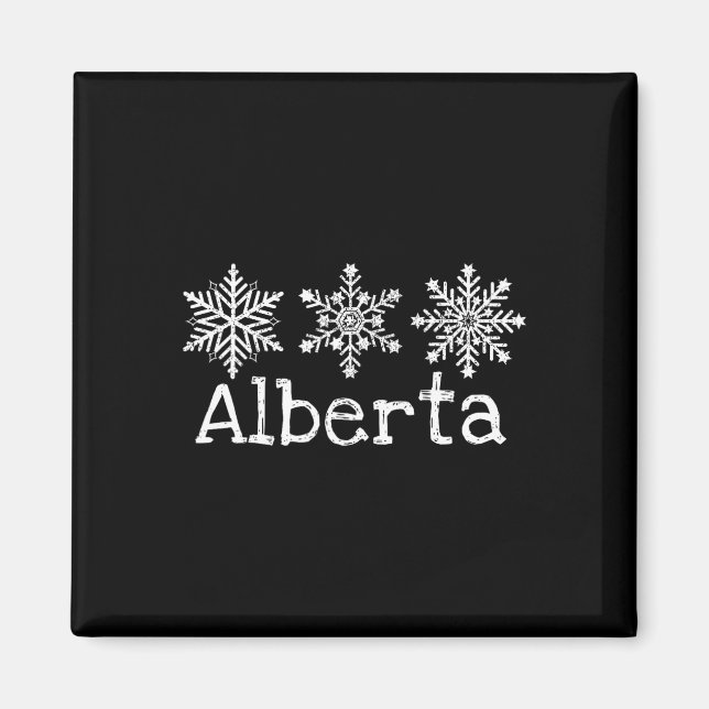 Alberta Canada Ski Ski Ski Skifahren Winterschneef Magnet (Vorne)