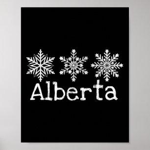 Alberta Canada Ski Ski Ski Skifahren Winterschneef Poster