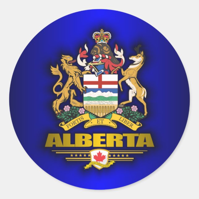 Alberta COA Runder Aufkleber (Vorderseite)