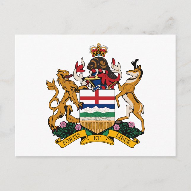 Alberta Coat of Arms Postkarte (Vorderseite)