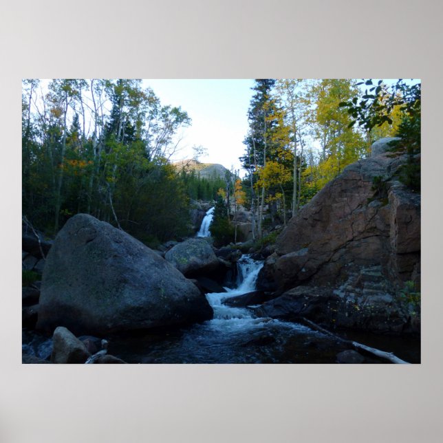Alberta Falls at Sunrise at Rocky Mountains Poster (Vorne)