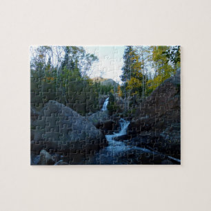 Alberta Falls at Sunrise at Rocky Mountains Puzzle