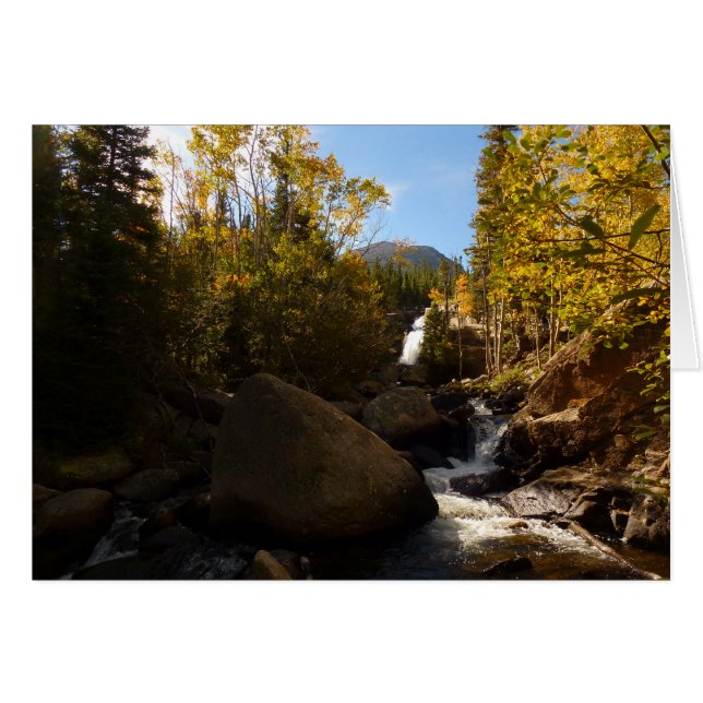 Alberta Falls im Herbst in Rocky Mountains (Vorderseite (Horizontal))