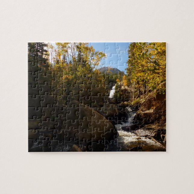 Alberta Falls im Herbst in Rocky Mountains Puzzle (Horizontal)