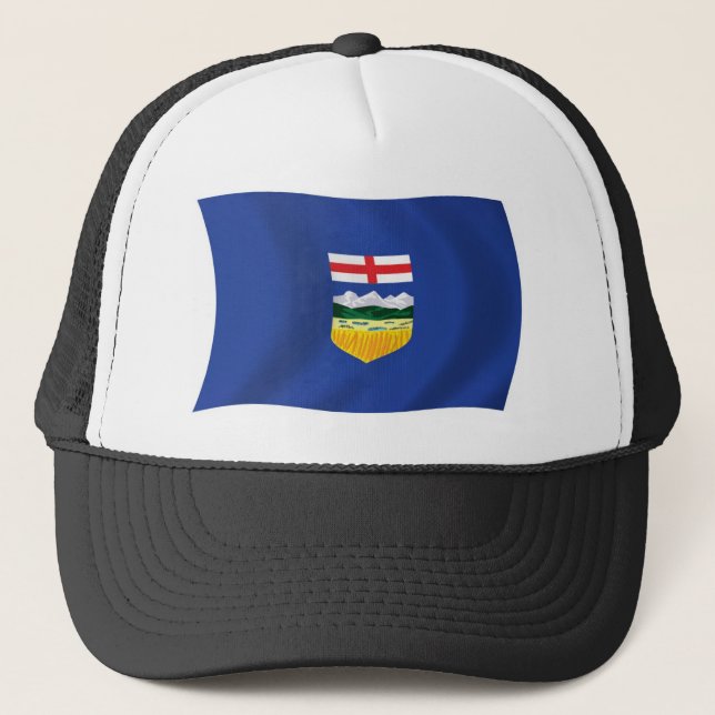 Alberta Flag Hat Truckerkappe (Vorderseite)