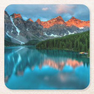 Alberta Kanada Lake Louise Sommerabenteuer Rechteckiger Pappuntersetzer