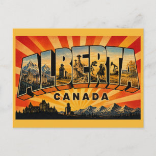 Alberta Kanada Vintage Postkarte