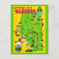Alberta Kanada Vintage-Postkarte