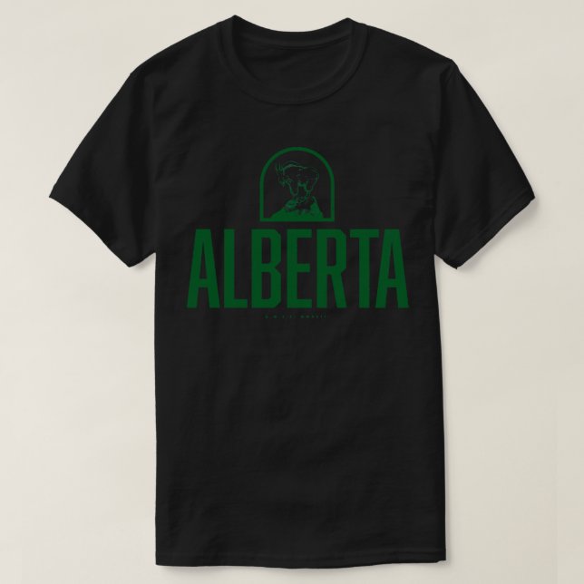 Alberta Mountain Goat Green T-Shirt (Design vorne)