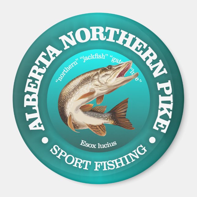 Alberta Pike Fishing Magnet (Vorne)