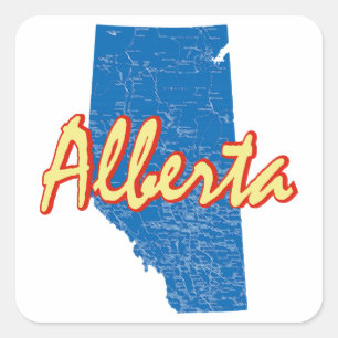 Alberta Quadratischer Aufkleber
