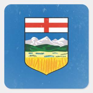 Alberta Quadratischer Aufkleber