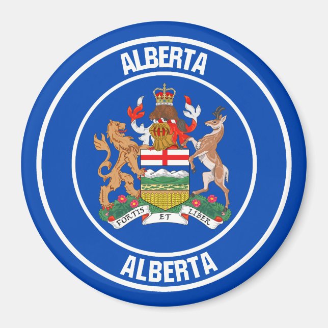 Alberta Round Emblem Magnet (Vorne)