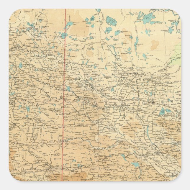 Alberta & Saskatchewan Quadratischer Aufkleber (Vorderseite)