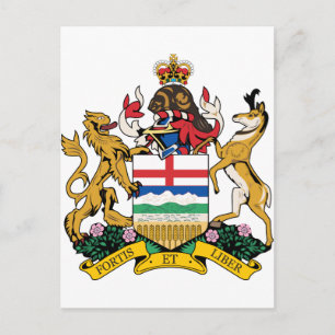 Alberta-Wappen Postkarte