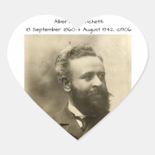 Alberto Franchetti c1906 Herz-Aufkleber