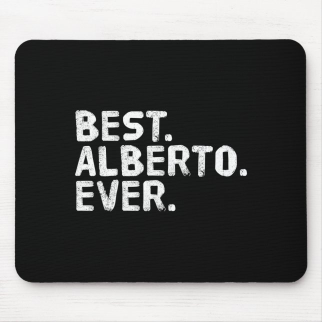 Alberto Hemd lustige Männer Vatertag Geschenkidee Mousepad (Vorne)