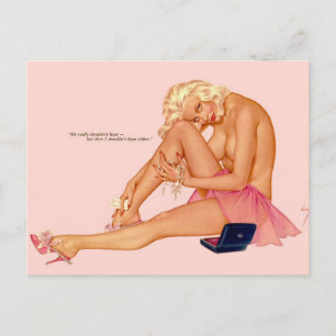 Alberto Vargas Vintages Button hoch Postkarte