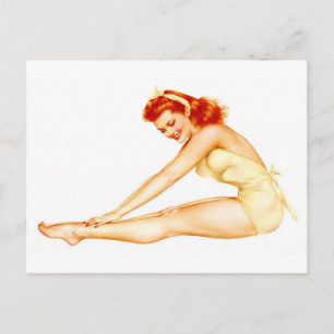 Alberto Vargas Vintages Button hoch Postkarte