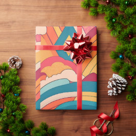 Albertonectes Rainbow Farbiges Muster Geschenkpapier