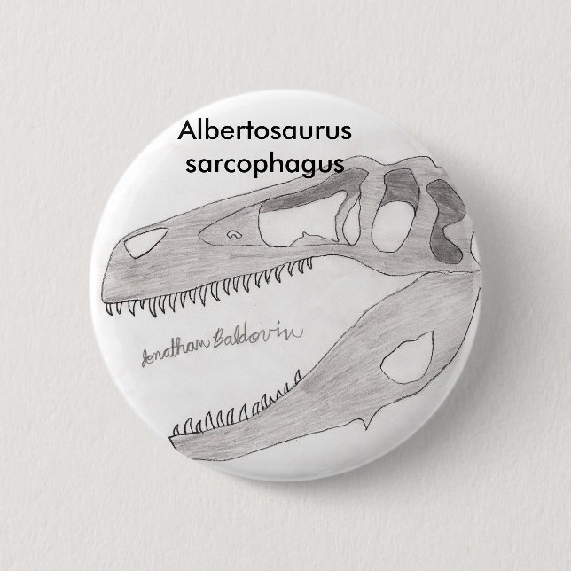 Albertosaurus-Sarkophag Button (Vorderseite)