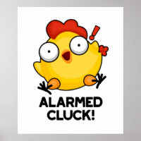 Albewaffneter Cluck Funny Chicken Clock Puff