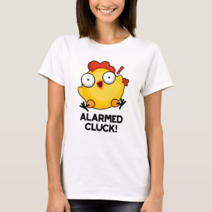 Albewaffneter Cluck Funny Chicken Clock Puff T-Shirt
