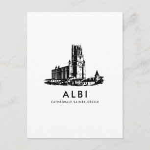 Albi Detail Kathedrale Poster Architektur Vintage Postkarte