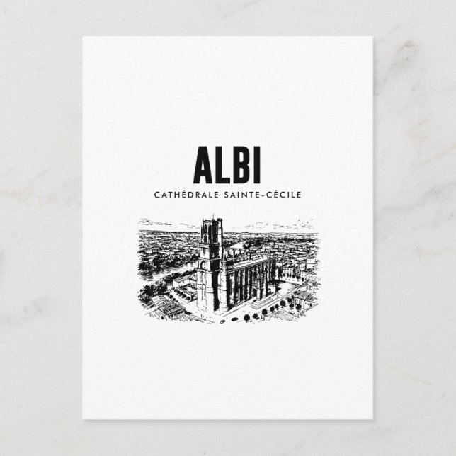 Albi Kathedrale SainteCecile Vintage Plakat Occ Postkarte (Vorderseite)