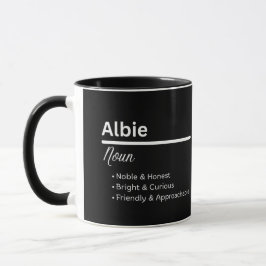 Albie Boy Name Definition Personalized Mug Tasse