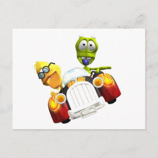 Albie und Frank Hot Roddin' Postkarte