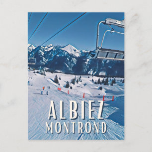 Albiez Montrond Skistation Postkarte