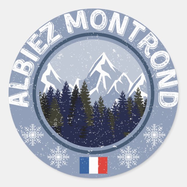 Albiez Montrond Skistation Sticker (Vorderseite)