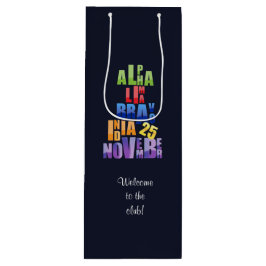 Albin 25 Phonetische Alphabet Geschenktüte Für Weinflaschen