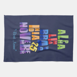 Albin 25 Phonetische Alphabet Handtuch