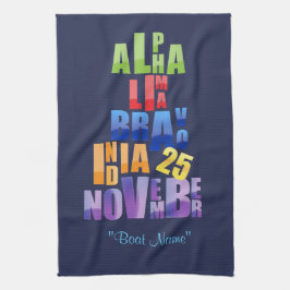Albin 25 Phonetische Alphabet Handtuch