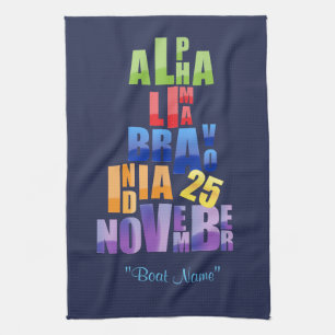 Albin 25 Phonetische Alphabet Handtuch