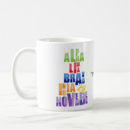 Albin 25 Phonetische Alphabet Kaffeetasse