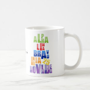 Albin 25 Phonetische Alphabet Kaffeetasse