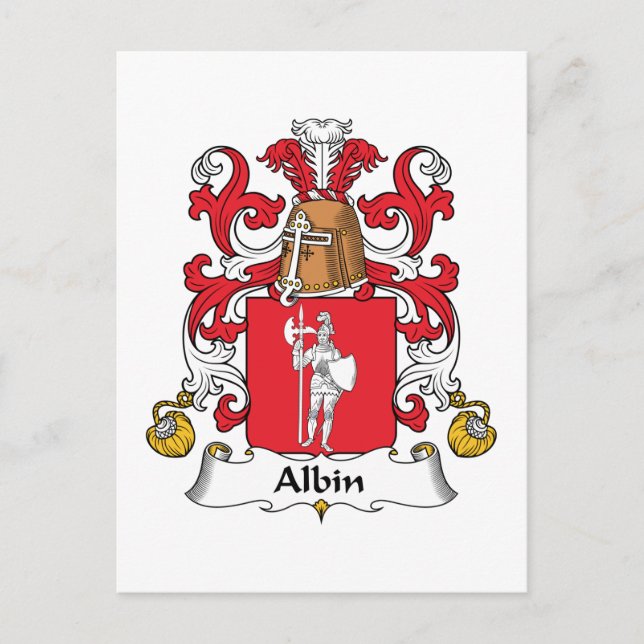 Albin Familienwappen Postkarte (Vorderseite)