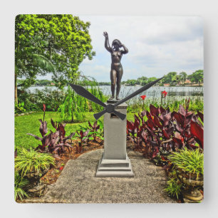 Albin Polasek Skulptur Gardens Winter Park FL Quadratische Wanduhr