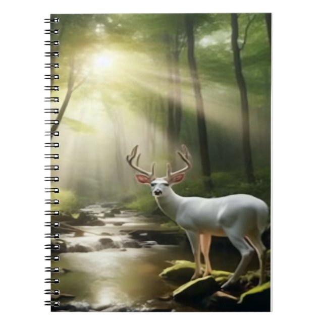 Albino Buck Notebook Notizblock (Vorderseite)