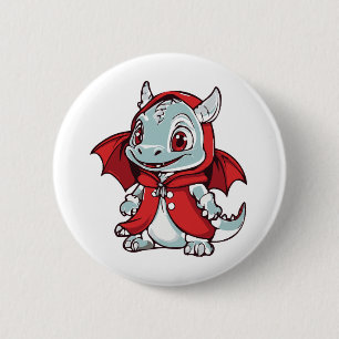 Albino-Drache in Rot Button