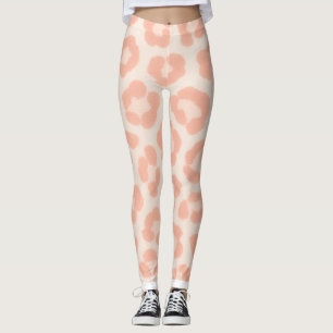 Albino Gepard-Druck Leggings   Rosé & Creme Anim