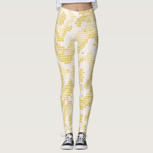 Albino-Schlangen-Haut-Leggings Leggings