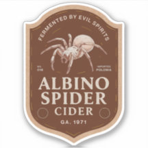 Albino Spider Cider Label