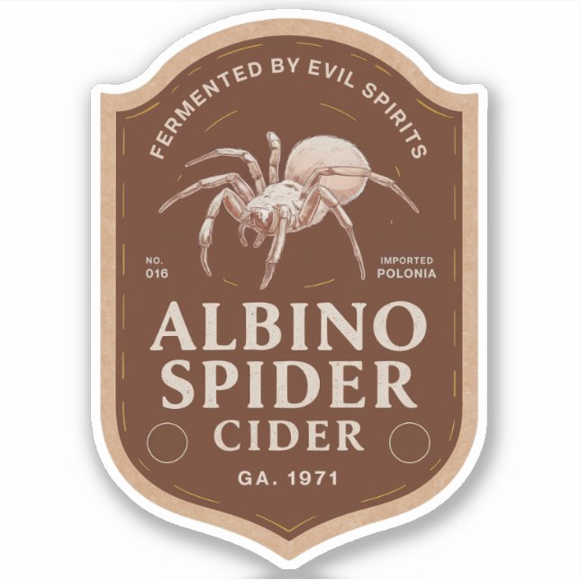 Albino Spider Cider Label (Vorderseite)