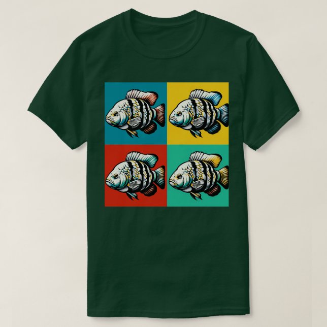 Albino Tiger Barb Cooler tropischer Fisch T-Shirt (Design vorne)